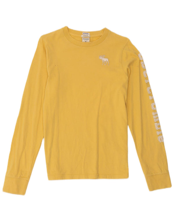 Abercrombie & Fitch Boys Muscle Graphic Top manga comprida 12-13 anos amarelo