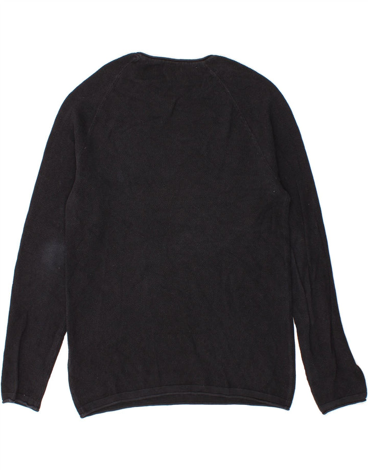 JACK & JONES Mens Top Long Sleeve Medium Black Cotton Vintage Jack & Jones and Second-Hand Jack & Jones from Messina Hembry 