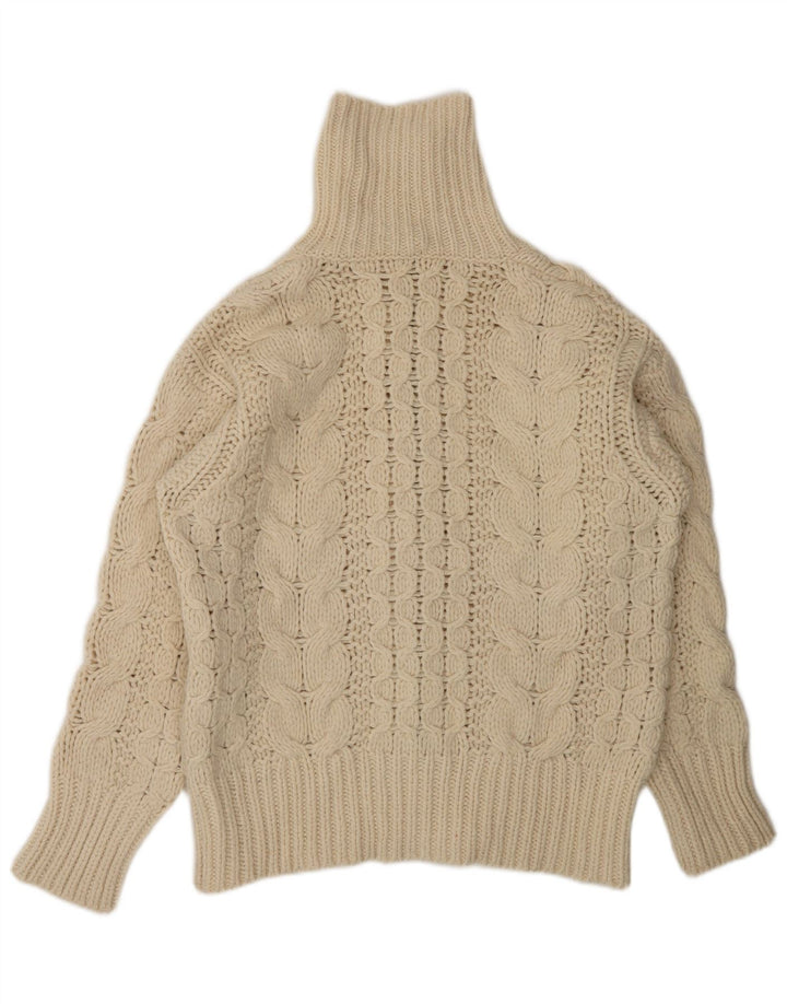 Suéter masculino com zíper completo e cardigã pequeno de lã branca