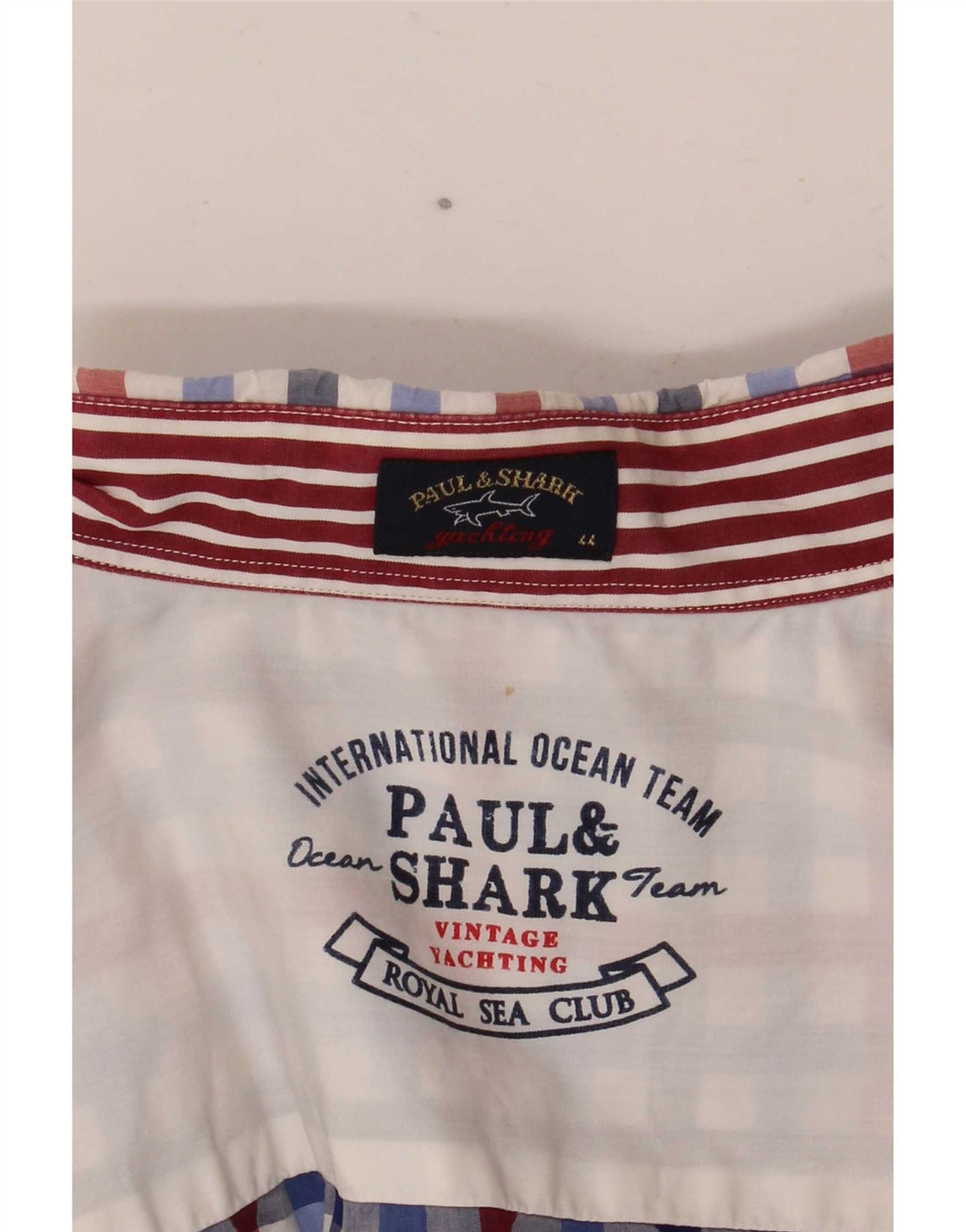 Camisa masculina de iate Paul & Shark tamanho 44 XL guingão multicolorido