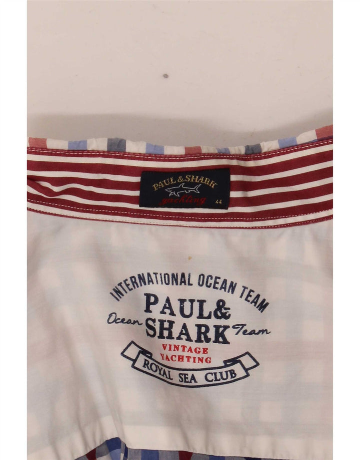 Camisa masculina de iate Paul & Shark tamanho 44 XL guingão multicolorido