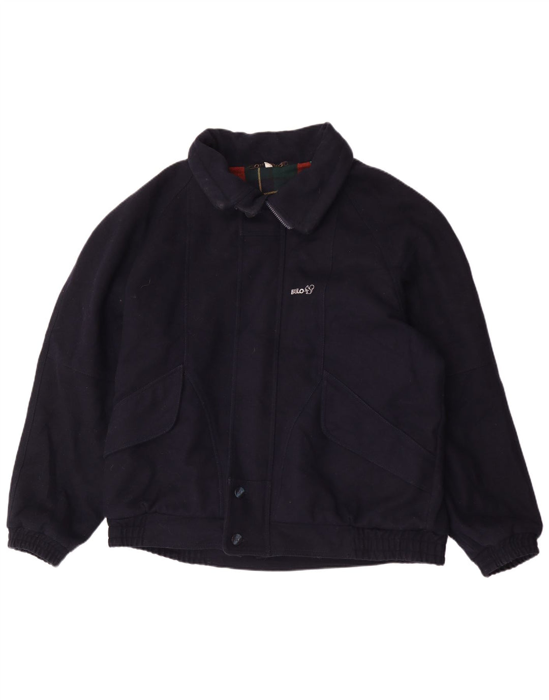 Jaqueta bomber masculina Bailo de ajuste solto IT 52 XL lã azul marinho