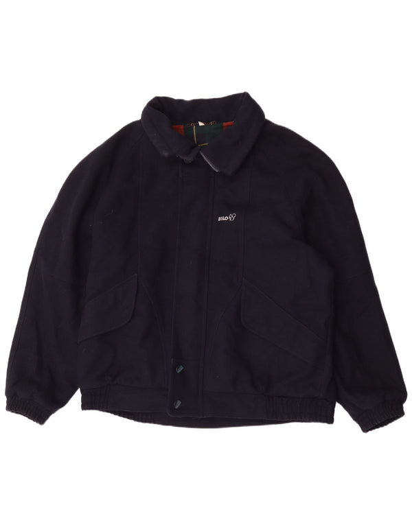 Jaqueta bomber masculina Bailo de ajuste solto IT 52 XL lã azul marinho