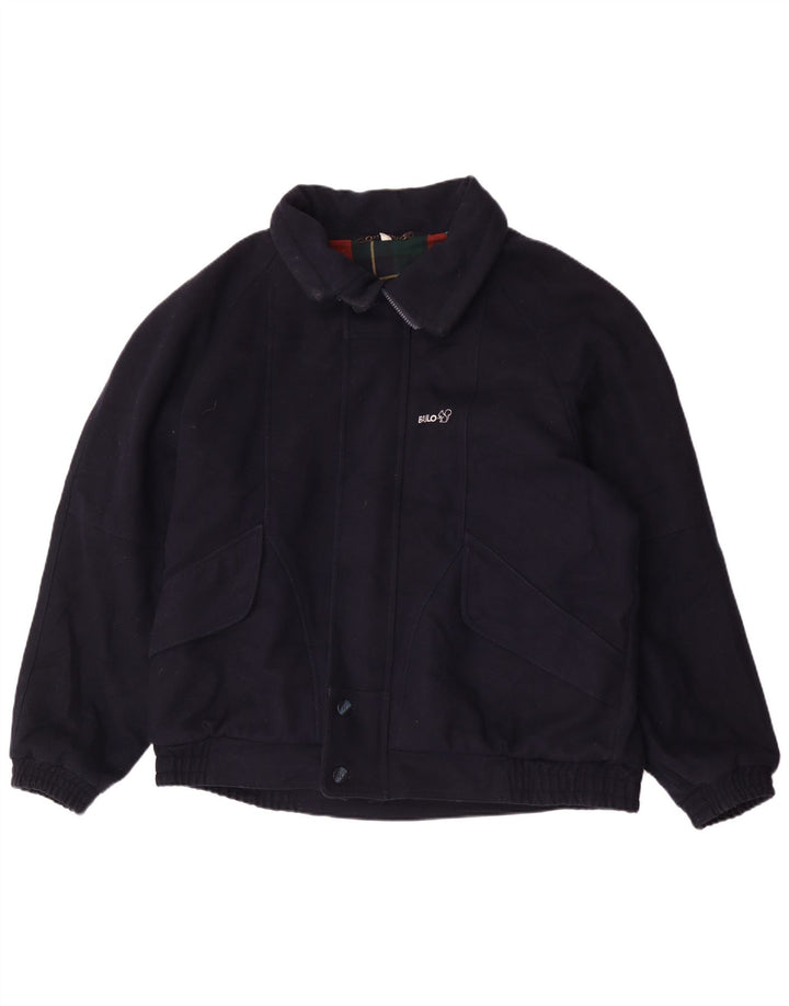 Jaqueta bomber masculina Bailo de ajuste solto IT 52 XL lã azul marinho