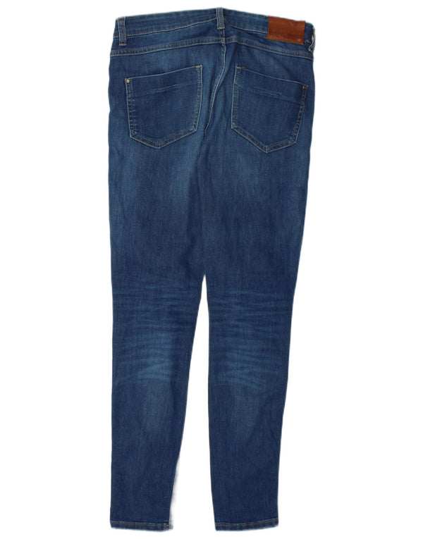 Zara Jeans feminino cintura média skinny EU 38 pequeno W28 L30 azul algodão