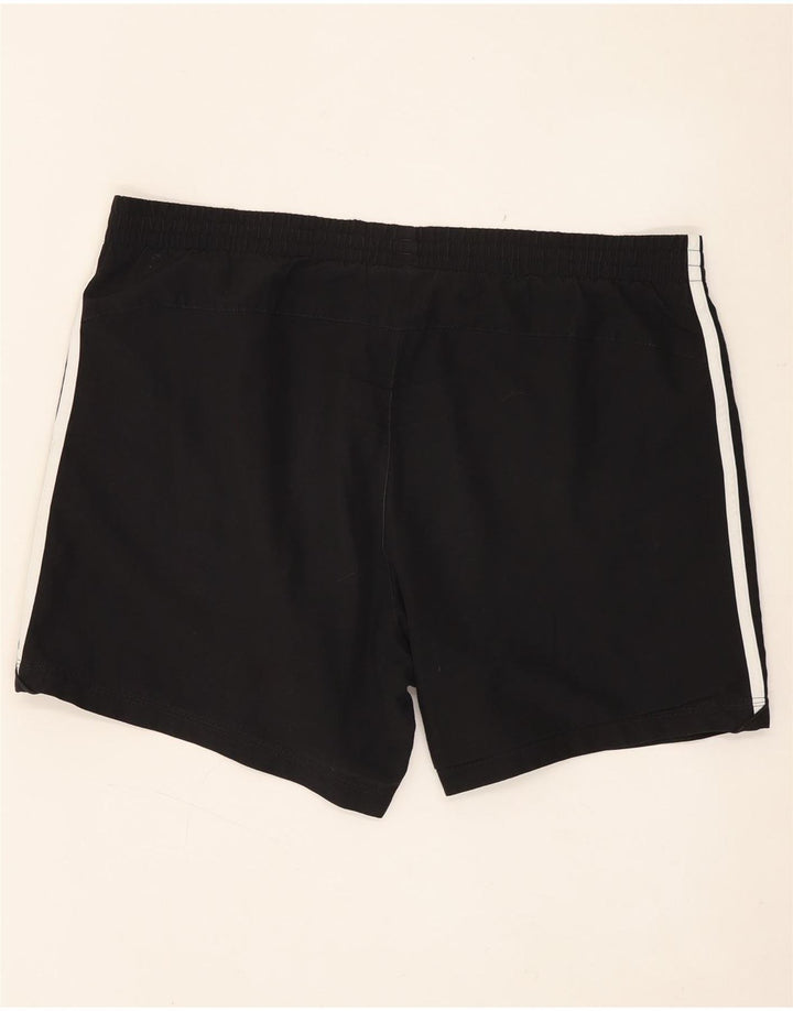 Shorts esportivos masculinos Adidas grande poliéster preto