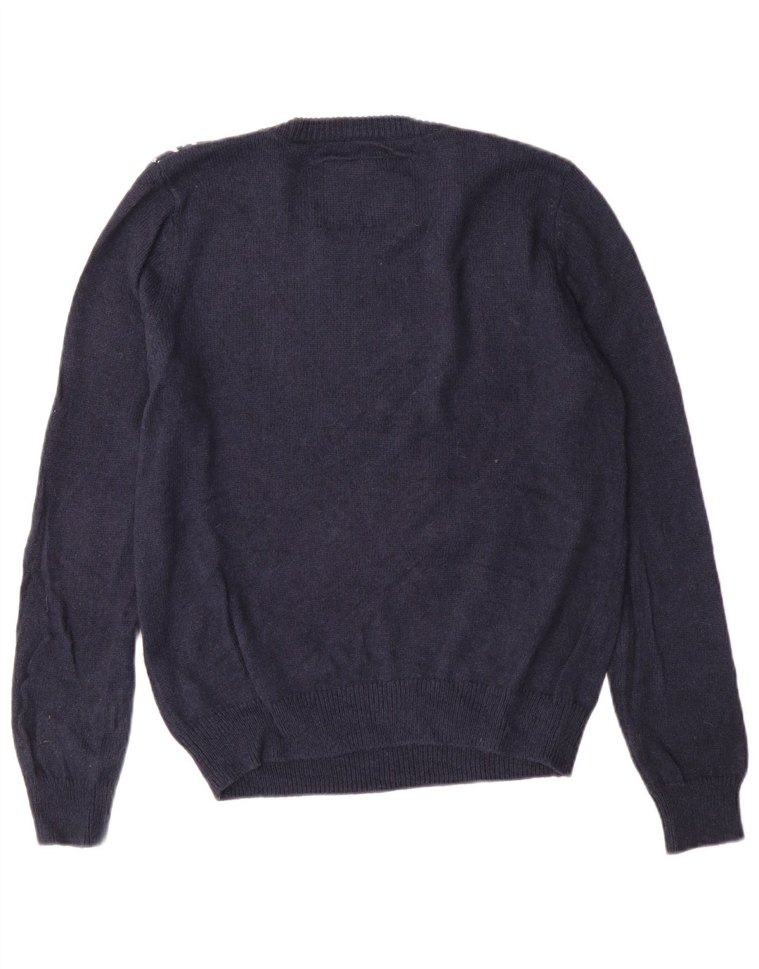 Suéter feminino JACK WILLS com gola redonda Reino Unido 12 médio azul marinho