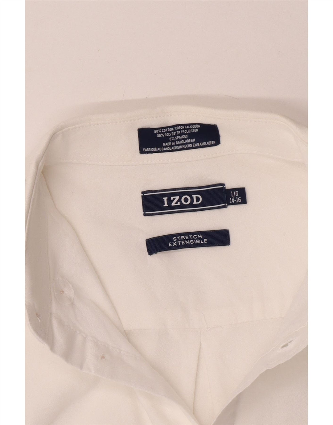 Camisa Izod Boys 14-15 Anos Grande Algodão Branco