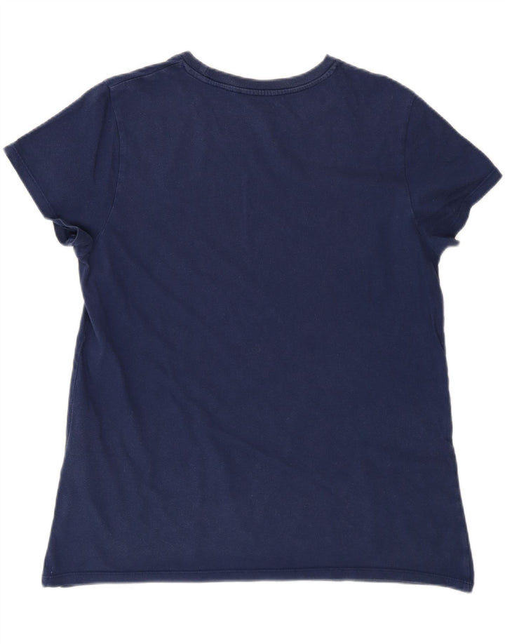 Camiseta feminina Levi's UK 16 grande algodão azul marinho