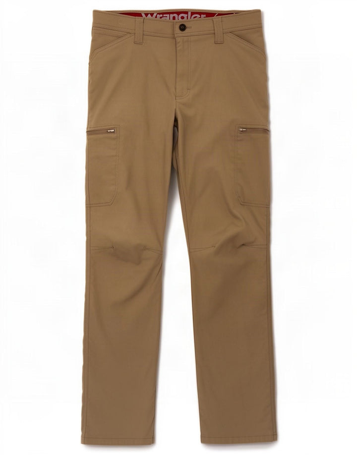 Wrangler Mens Caminhadas Calças Cargo W33 L30 Cáqui Nylon