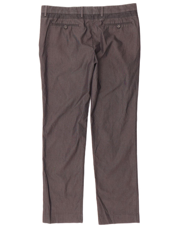 Zara Mens Slim Chino Calças EU 46 XL W36 L32 Cinza Algodão