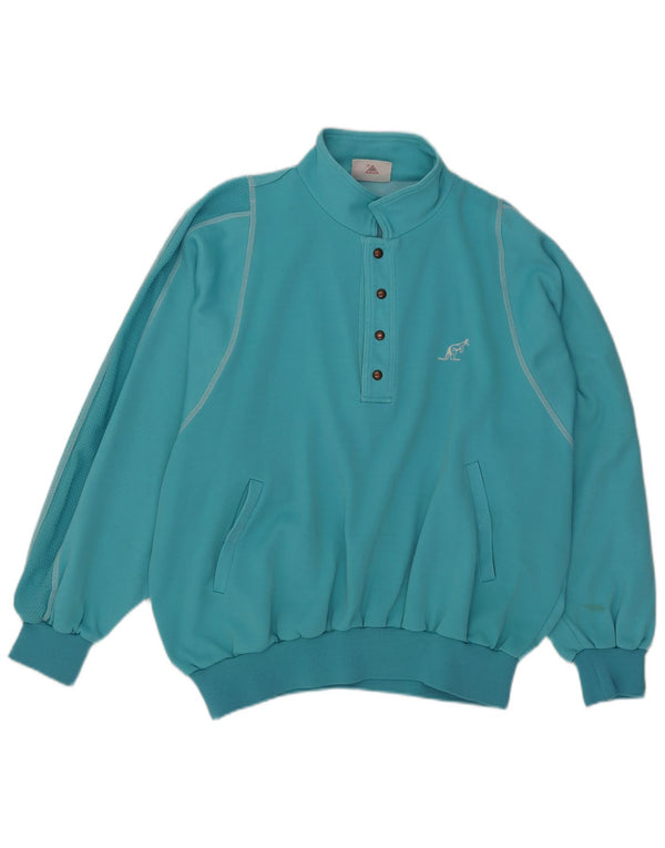 AUSTRALIAN L'ALPINA Moletom masculino com gola polo Jumper IT 54 XL turquesa