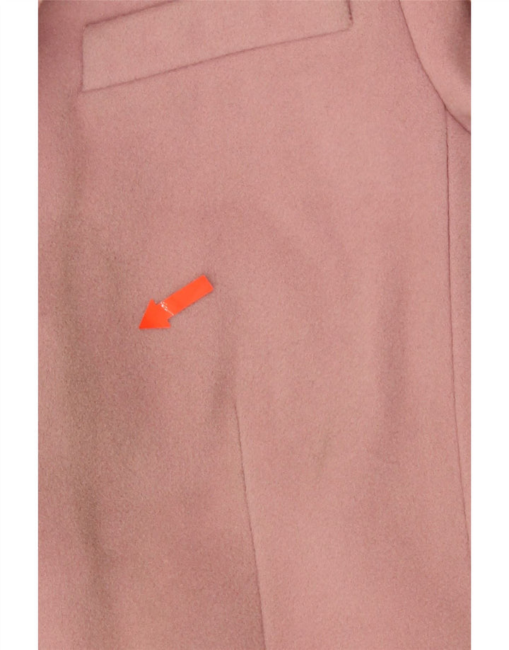 Sobretudo feminino Zara UK 12 lã rosa médio