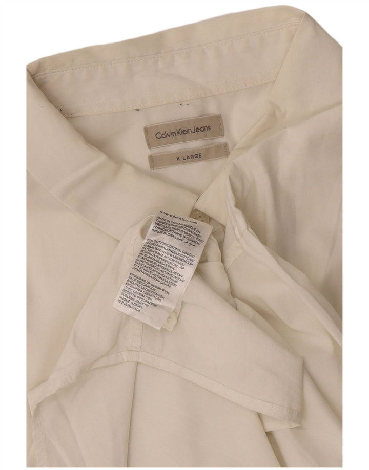 Camisa masculina Calvin Klein Jeans XL algodão branco