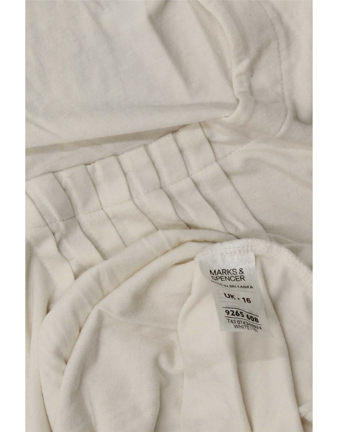 Camiseta feminina Marks & Spencer UK 16 grande viscose branca