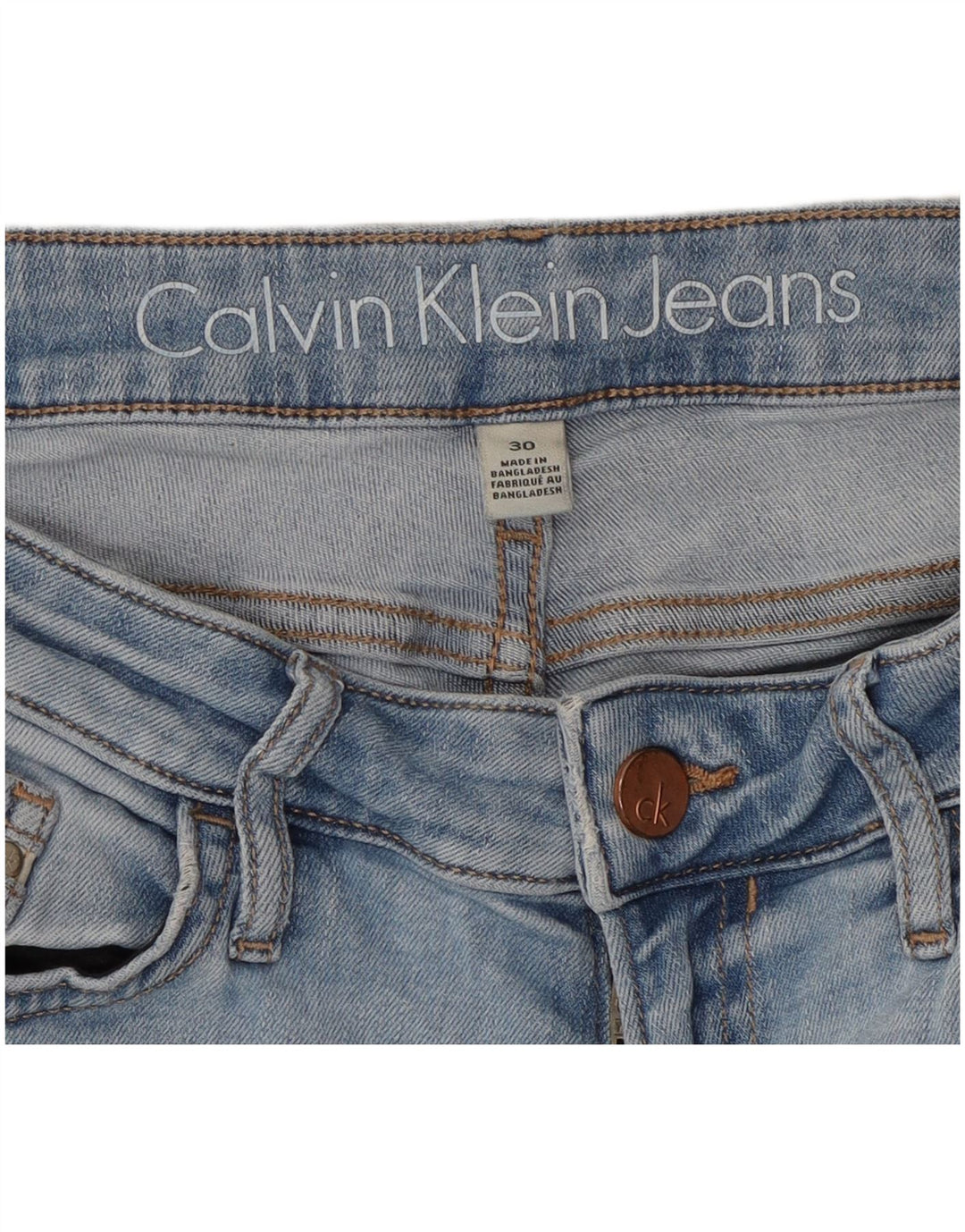 Calvin Klein Jeans Slim Feminino W30 L27 Algodão Azul