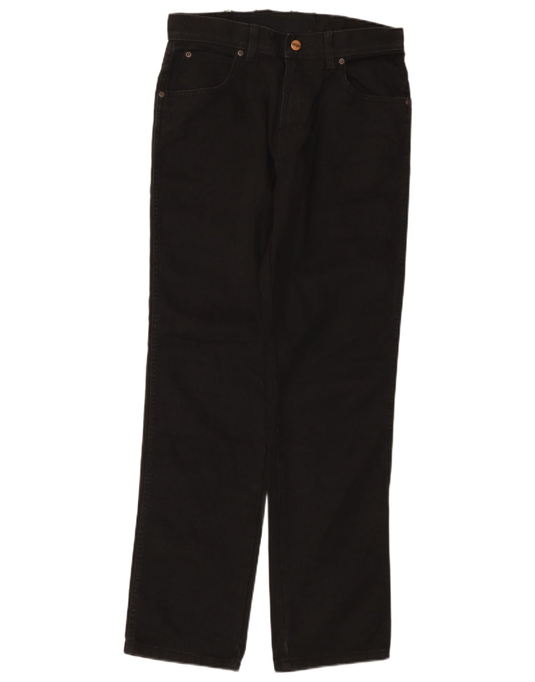 Wrangler Mens Straight Jeans W30 L32 Algodão Preto