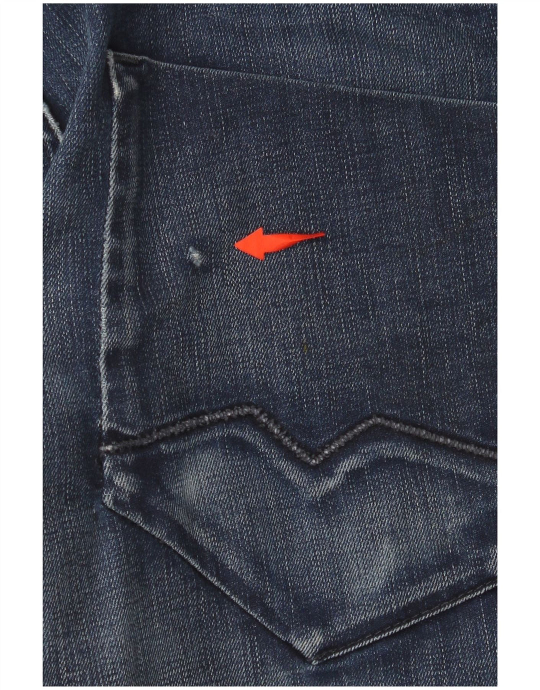 HUGO BOSS Jeans retos masculinos W34 L32 algodão azul marinho