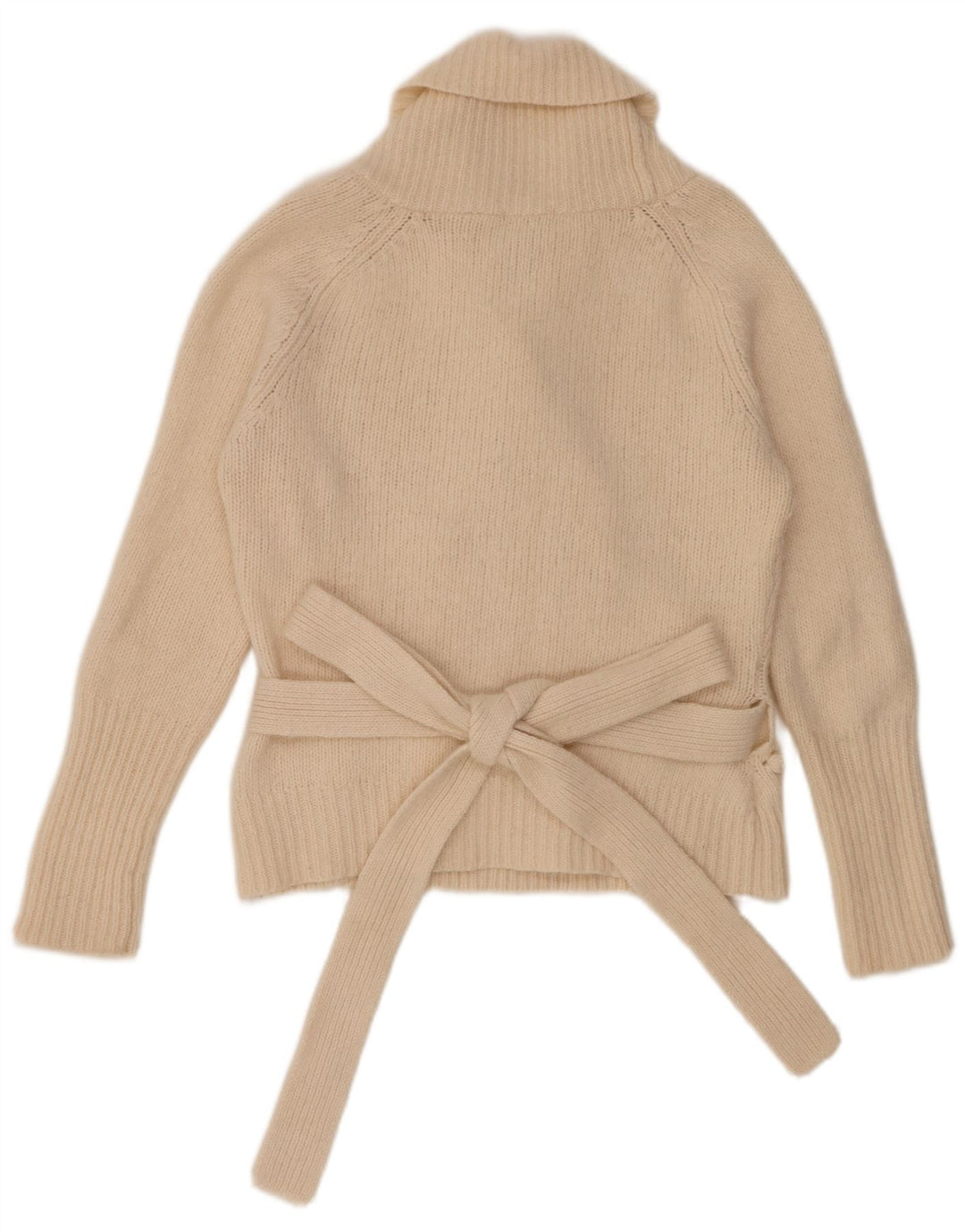 Suéter cardigã feminino Ted Baker tamanho 4 grande lã bege