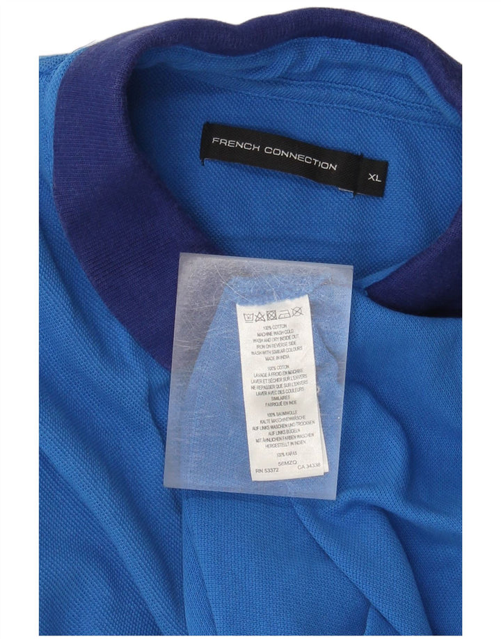 Camisa polo masculina FRENCH CONNECTION XL algodão azul