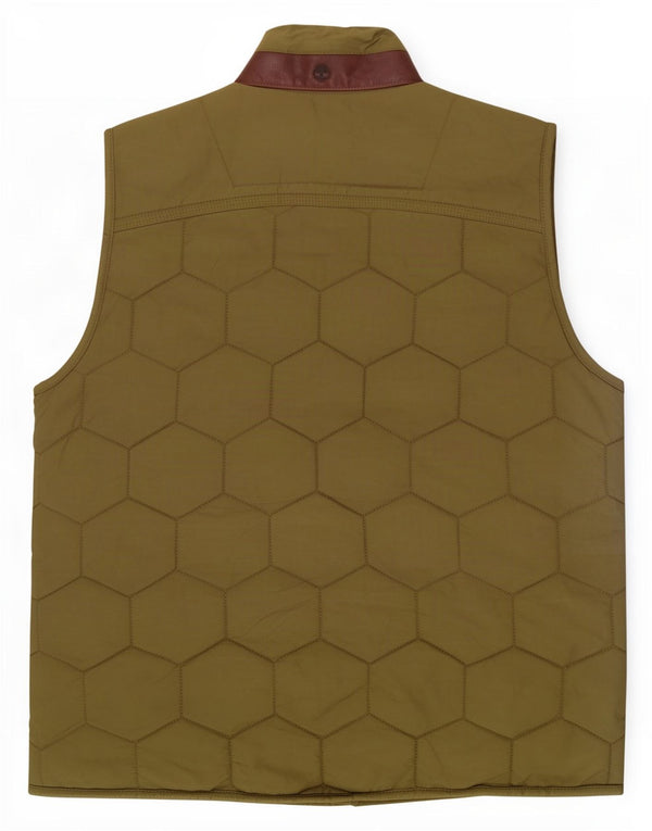 Timberland Mens Earthkeepers acolchoado Gilet UK 40 grande algodão cáqui