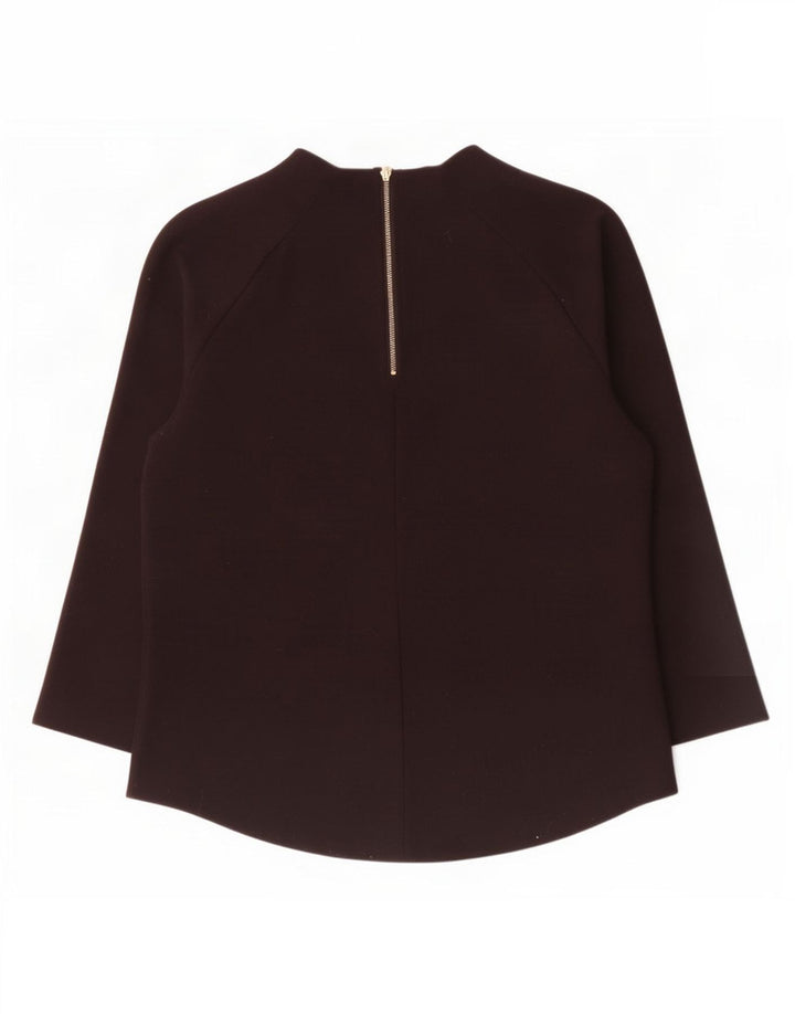 Zara Top feminino manga 3/4 Reino Unido 14 grande preto