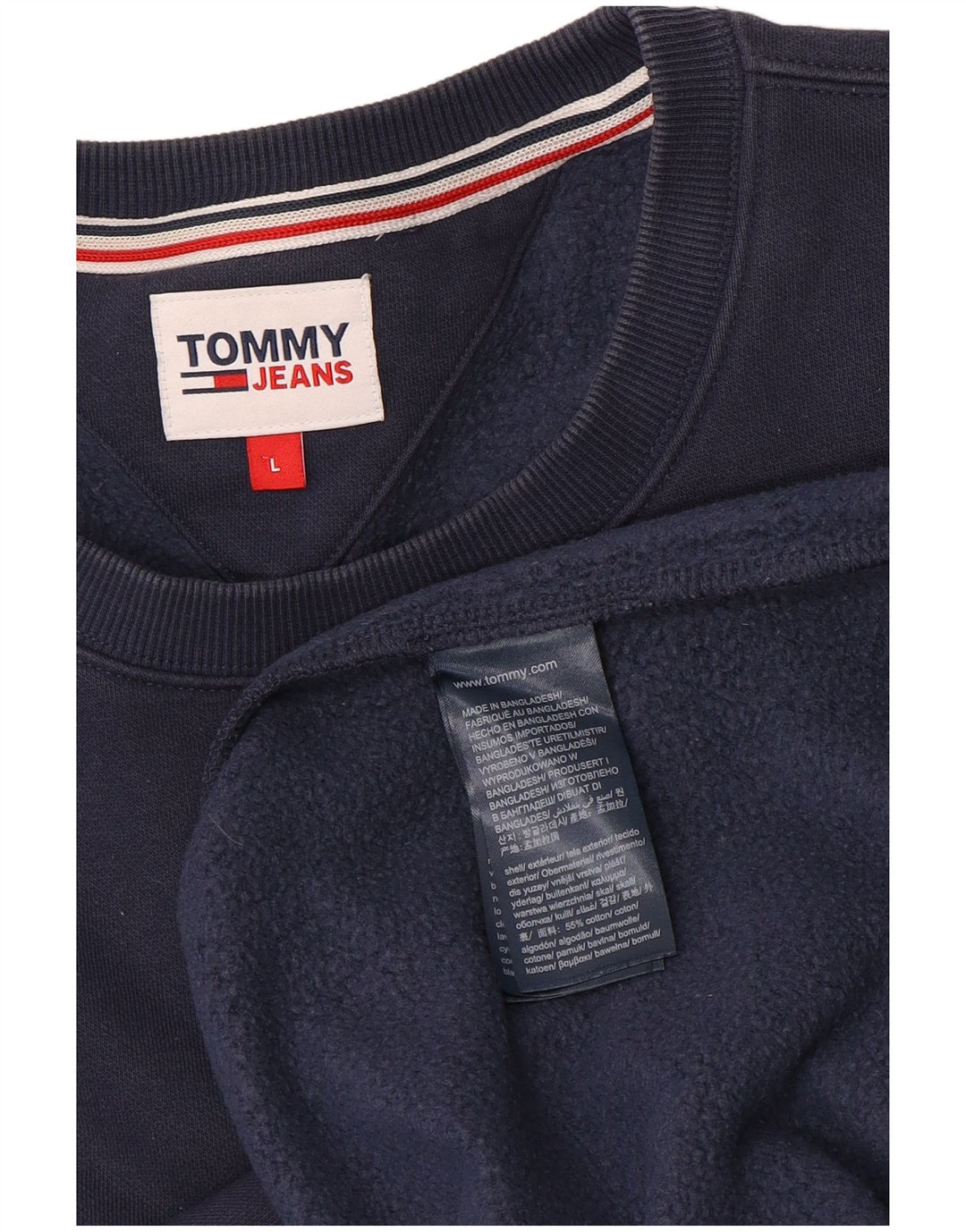 Tommy Hilfiger moletom masculino jumper grande algodão azul marinho