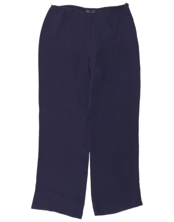 Luisa Spagnoli Calça casual reta feminina IT 48 XL W32 L31 azul marinho