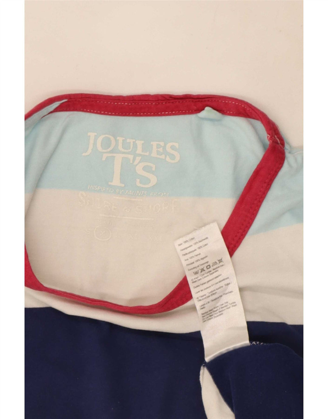 Camiseta masculina Joules Top médio algodão listrado multicolorido