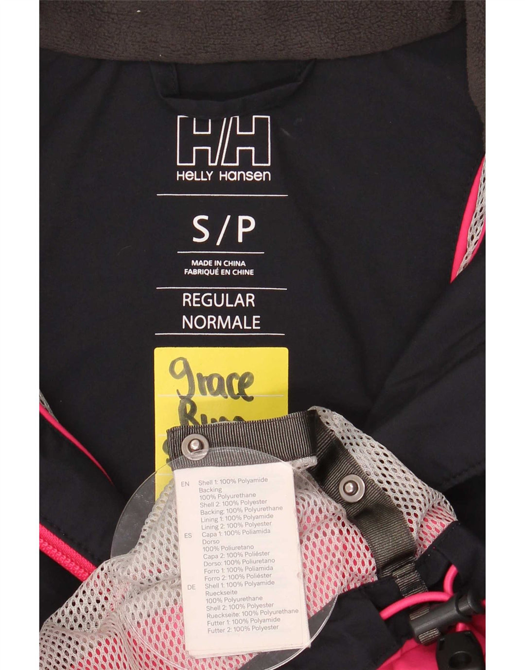 Jaqueta de esqui feminina com capuz Helly Hansen Reino Unido 10 pequeno bloco colorido azul marinho