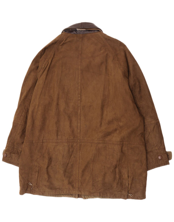 Sobretudo masculino B.S.M UK 42 XL poliamida cáqui