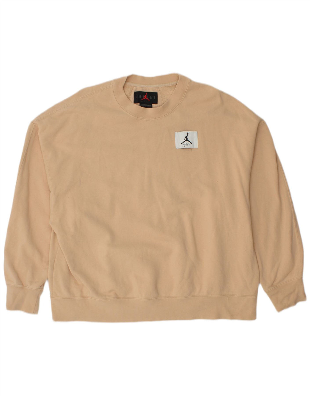 JORDAN moletom masculino oversized jumper grande algodão bege