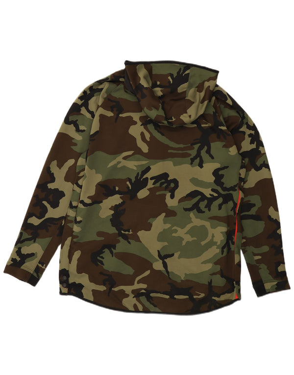 Jaqueta masculina Nike Dri Fit com capuz e jaqueta XL cáqui camuflada poliéster