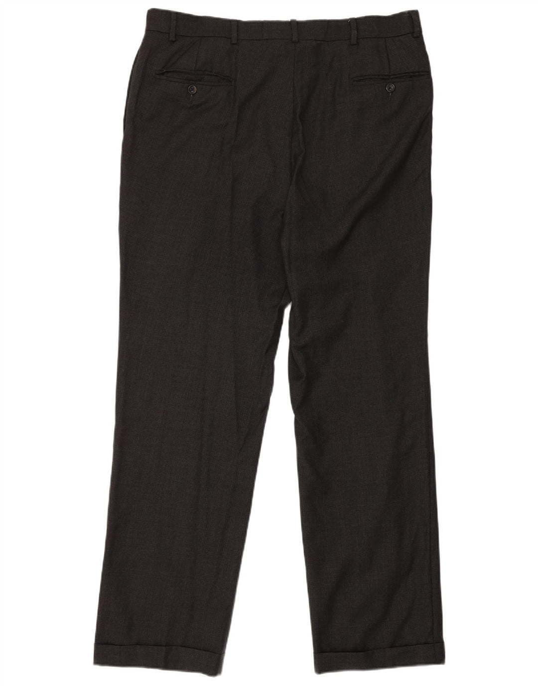 Calça masculina NAUTICA Pegged Suit W38 L32 cinza xadrez lã