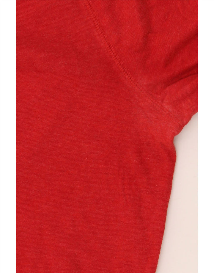 J. CREW Top masculino de manga comprida grande algodão vermelho