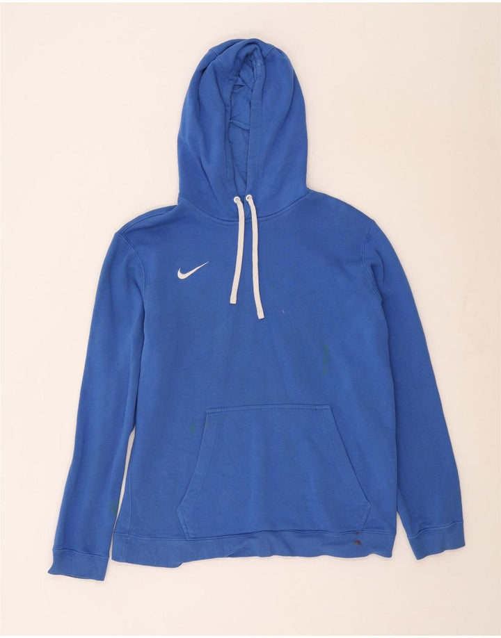 Nike Mens Hoodie Jumper Grande Algodão Azul
