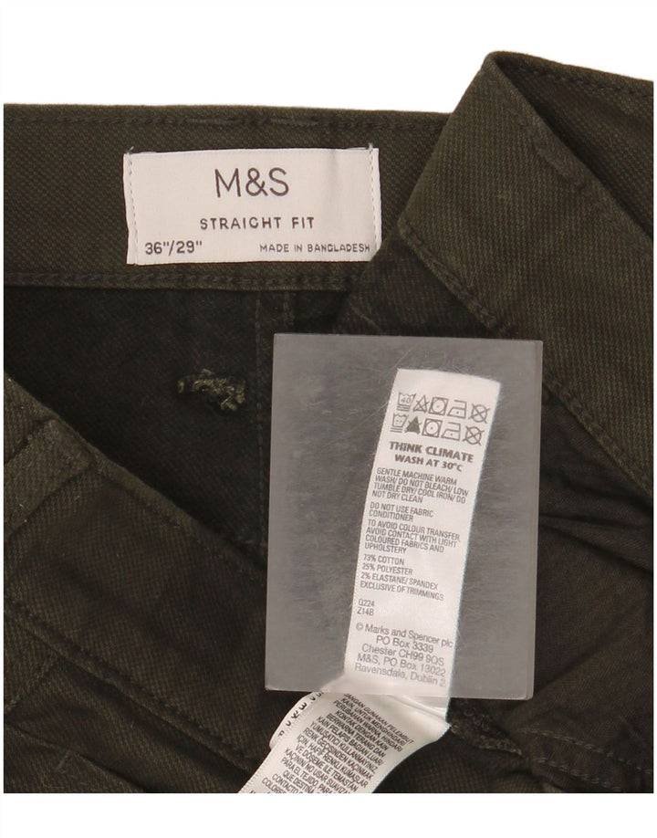 Jeans retos masculinos Marks & Spencer W36 L29 algodão cáqui