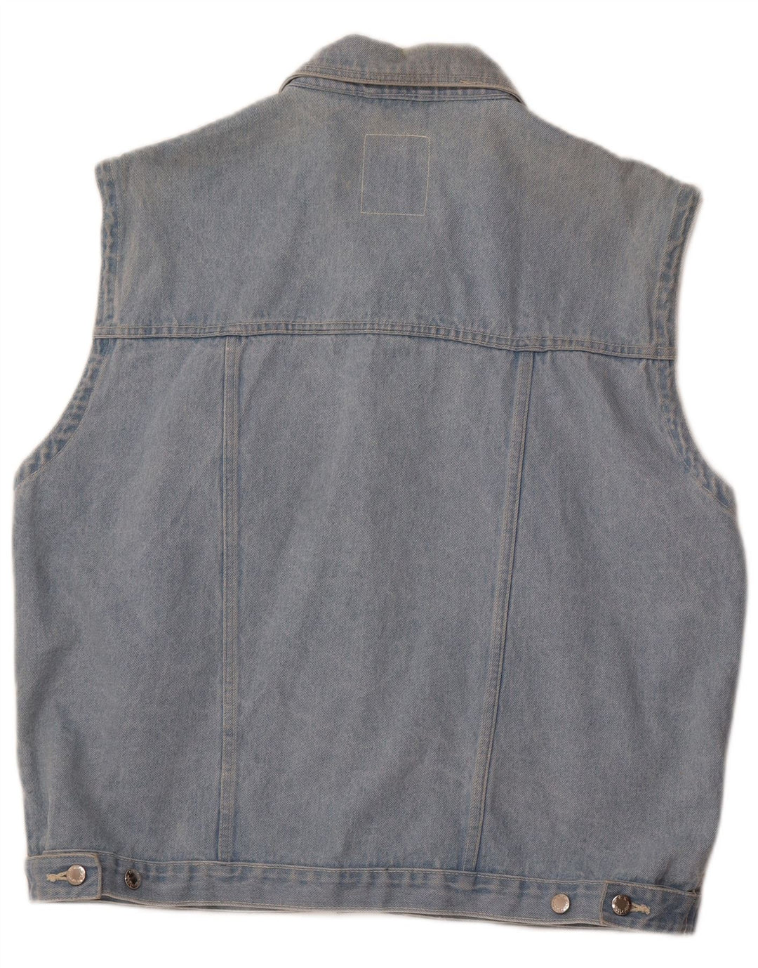 MARCEL CLAIR Mens Denim Gilet UK 42 XL Algodão Azul