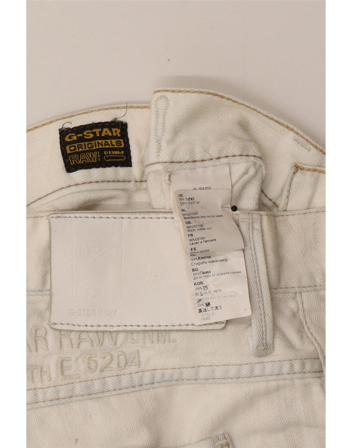 Jeans retos masculinos G-Star W34 L32 algodão branco
