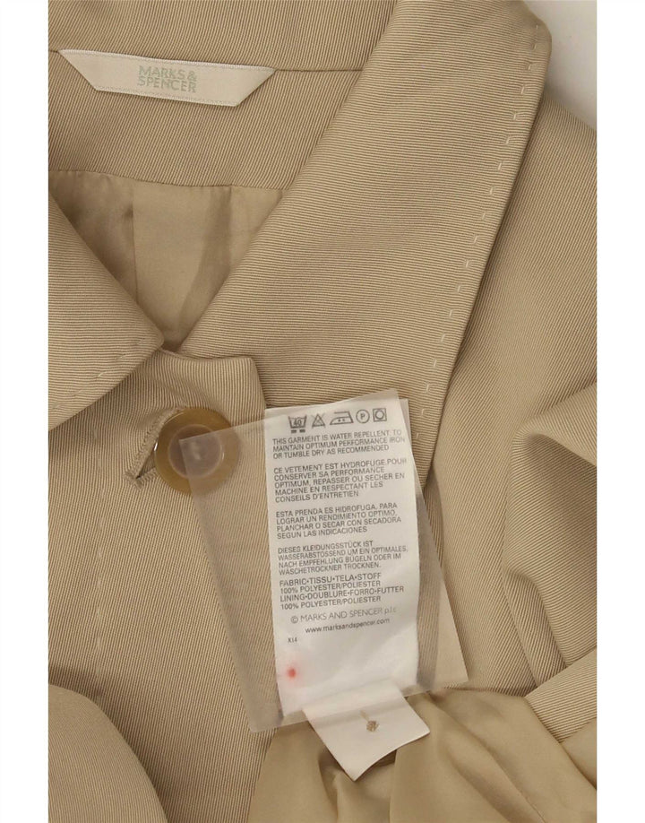Sobretudo feminino Marks & Spencer de ajuste padrão Reino Unido 18 XL bege poliéster