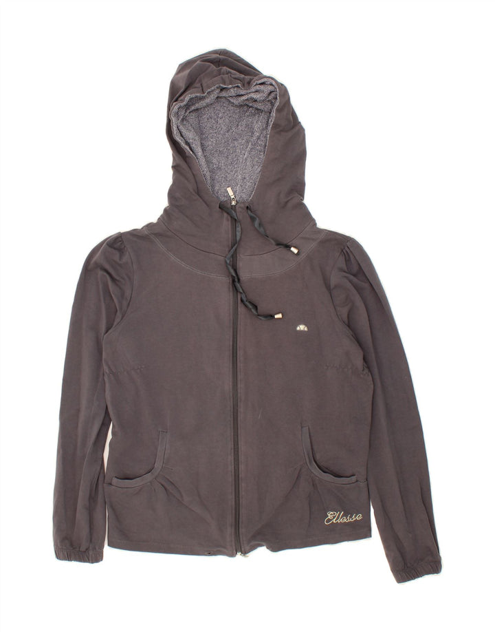 ELLESSE Womens Zip Hoodie Sweater UK 18 XL Grey Cotton Vintage Ellesse and Second-Hand Ellesse from Messina Hembry 