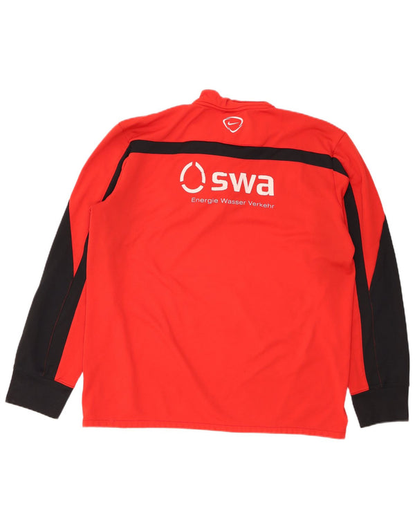 Nike masculino FCA Augsburg gráfico pulôver agasalho top grande bloco colorido vermelho
