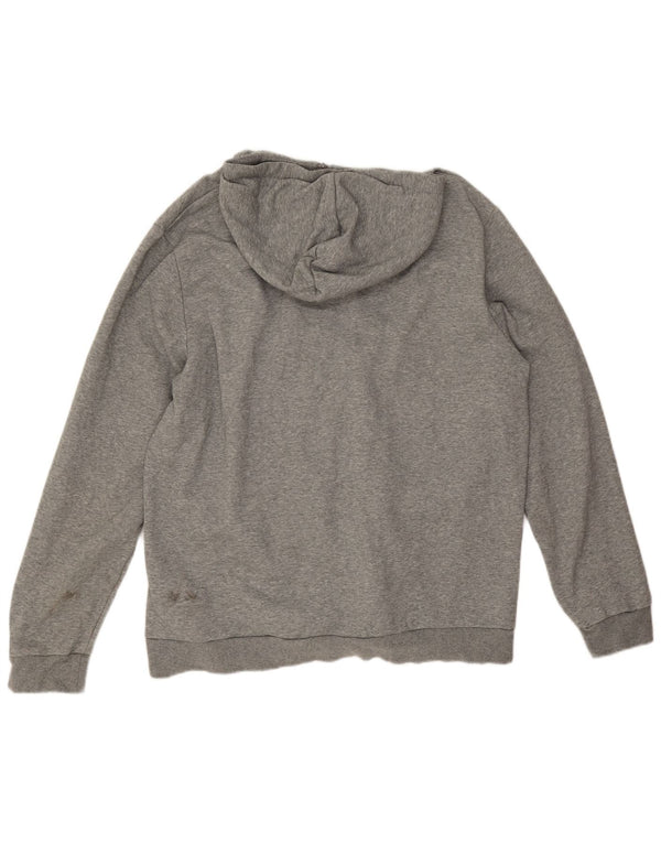 Suéter masculino Puma com capuz e zíper XL cinza colorblock algodão
