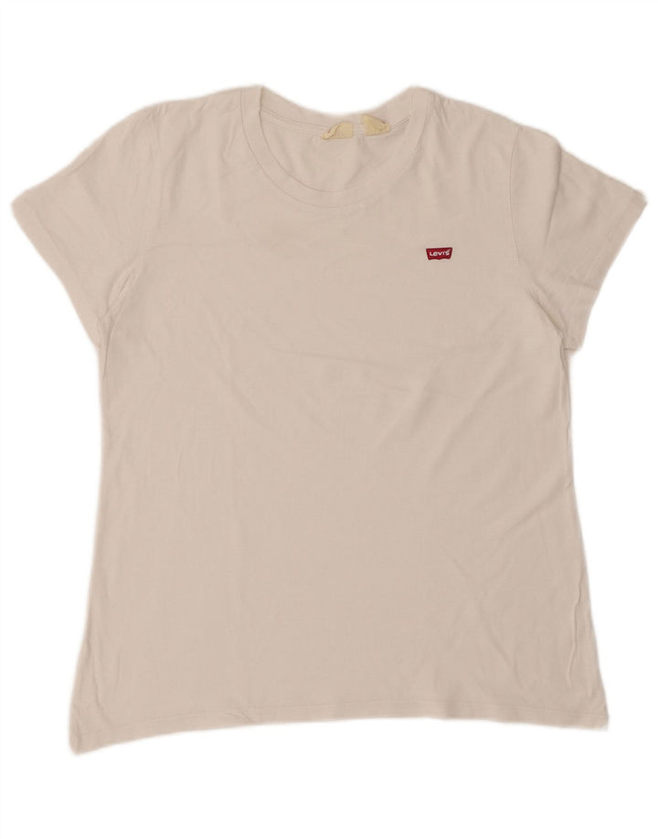 Camiseta feminina LEVI'S UK 14 médio branco