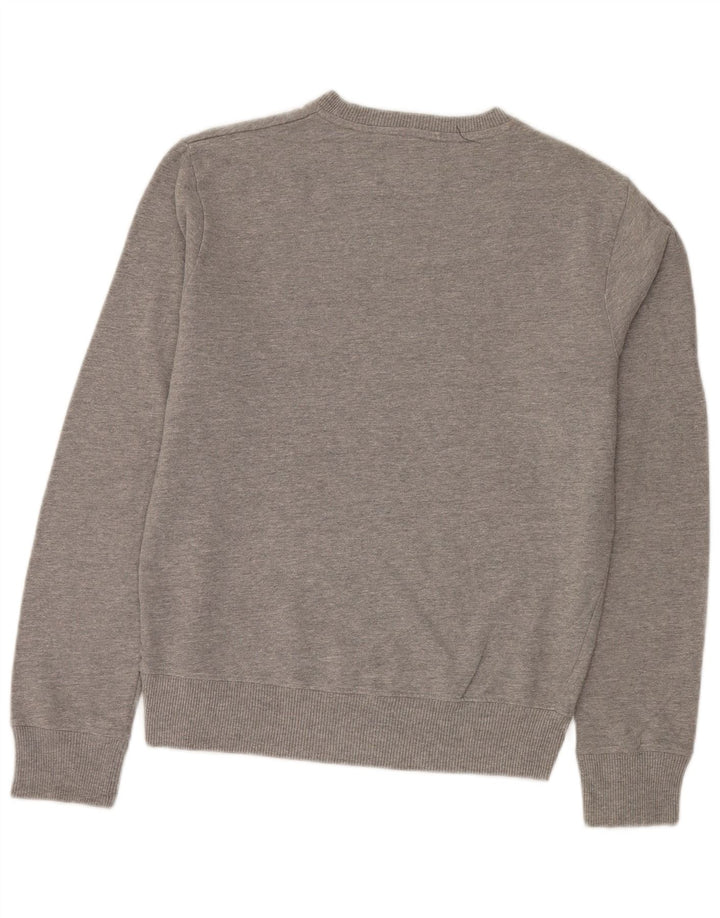 Jack & Jones moletom gráfico masculino jumper pequeno algodão cinza