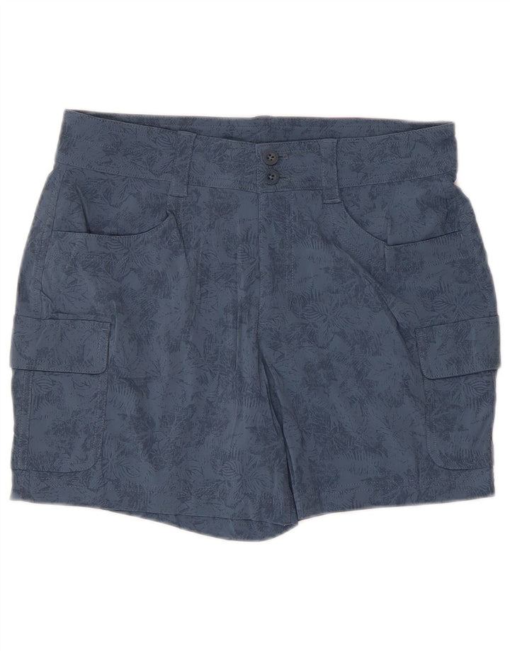 Shorts cargo feminino Eddie Bauer EUA 10 grande W32 azul floral nylon