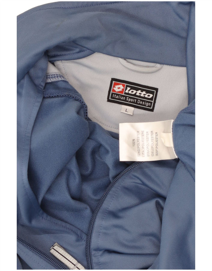 LOTTO Mens Treino Top Jaqueta Grande Azul Colorblock Poliéster