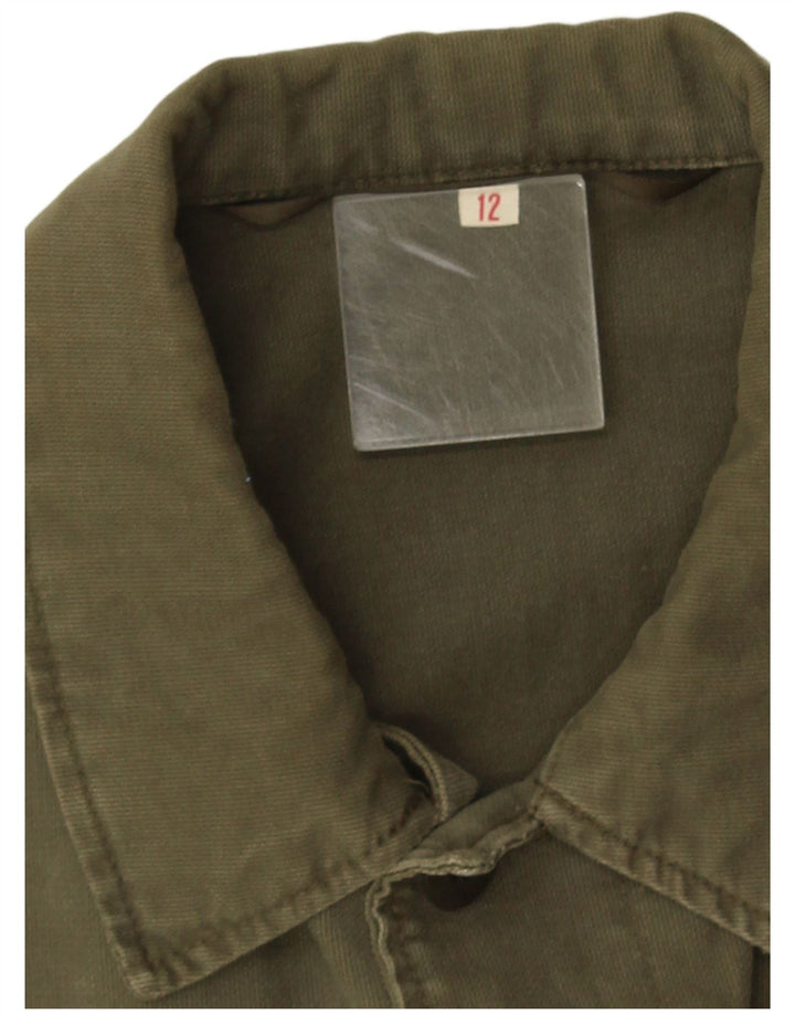 Jaqueta militar masculina vintage UK 38 médio cáqui