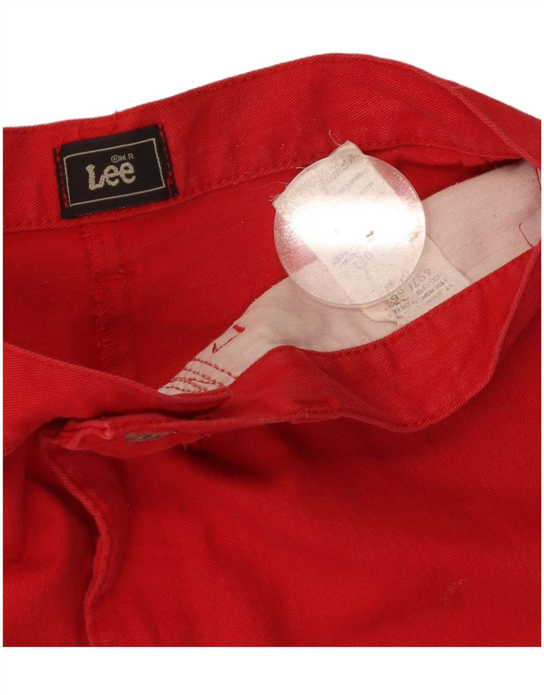 LEE Shorts feminino casual médio W30 algodão vermelho