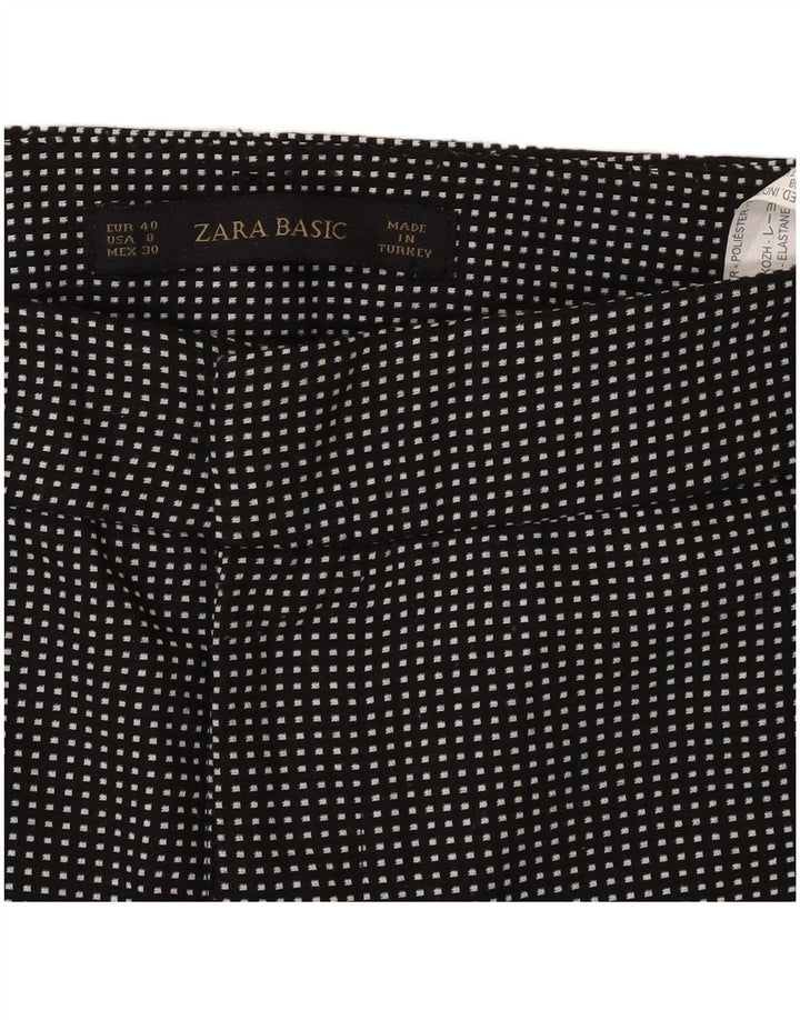 Zara Calça Chino Feminina Slim EU 40 Médio W30 L27 Preta Manchada